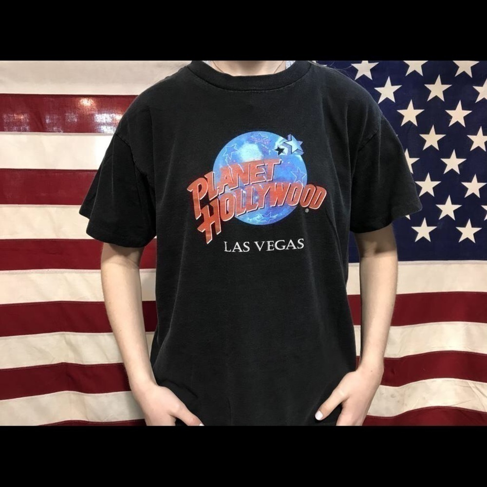 PLANET HOLLYWOOD “ LAS VEGAS “ 90’S VINTAGE CREW T-SHIRT MADE IN
